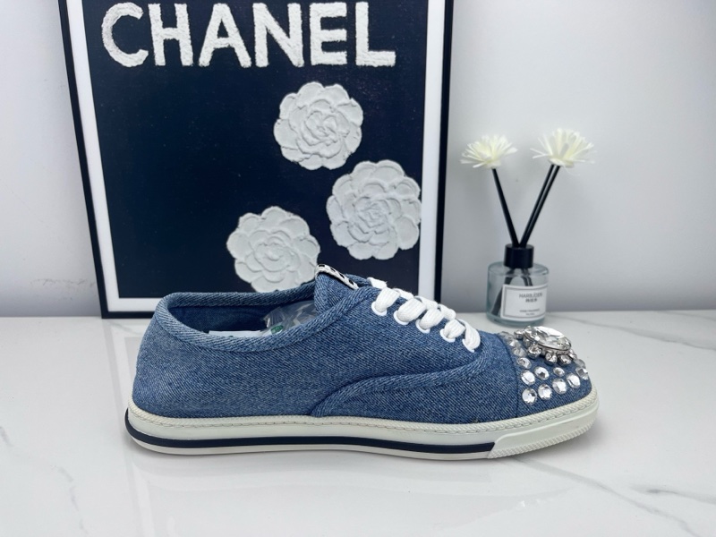 98新 miumiu繆繆 水鑽牛仔藍鞋 39碼 無附件-4