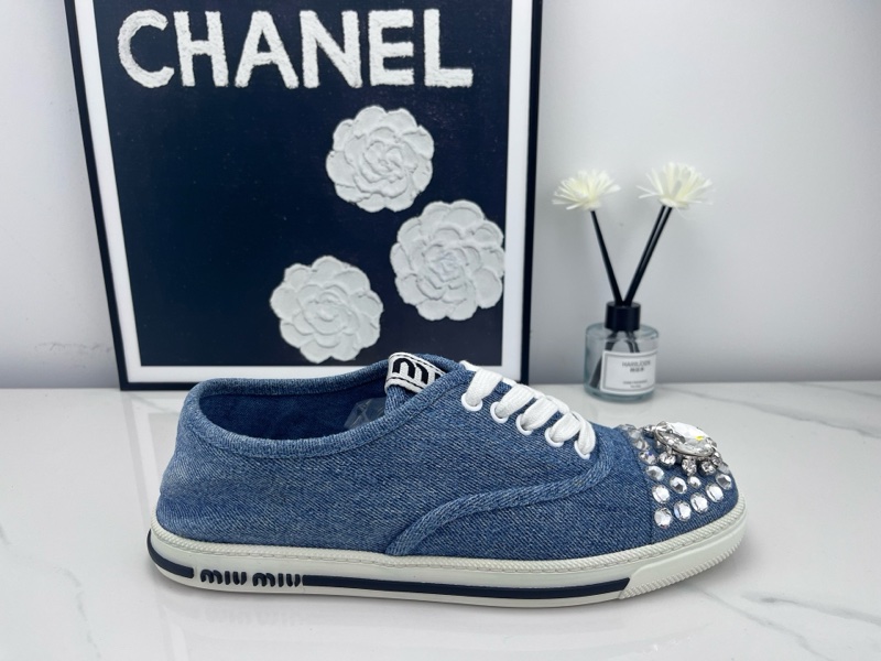 98新 miumiu繆繆 水鑽牛仔藍鞋 39碼 無附件-5