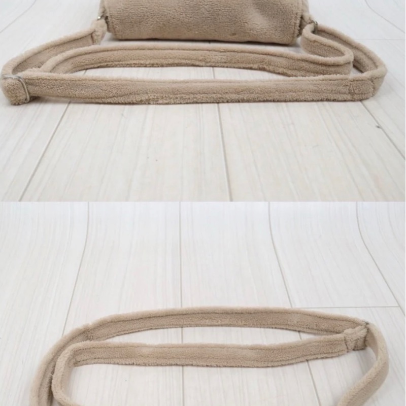 「JL精品代購」98新 香奈兒Chanel奶茶色毛巾包-7