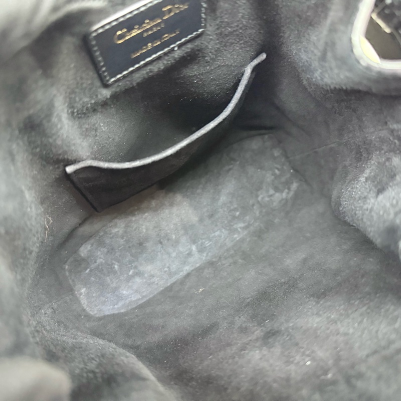 DIOR黑金牛皮cest Dior手提側背水桶包M2271UBHA-12