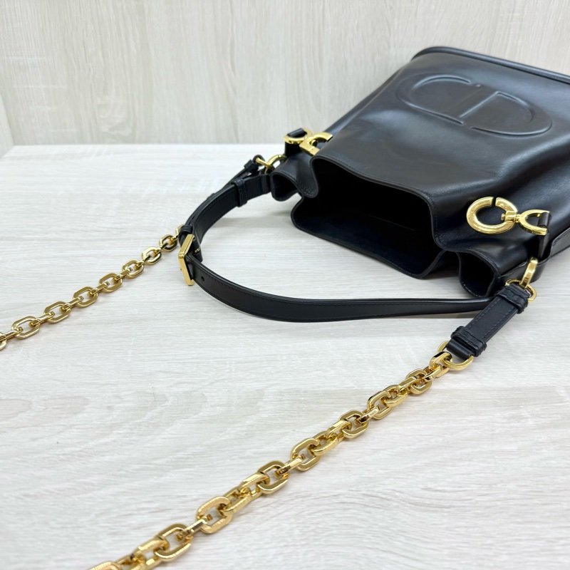 DIOR黑金牛皮cest Dior手提側背水桶包M2271UBHA-14