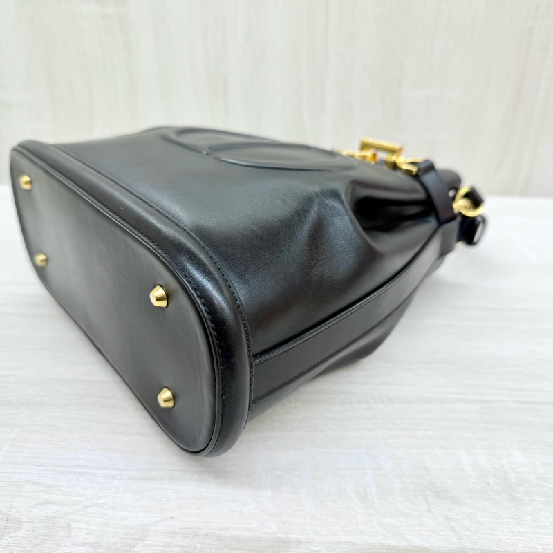 DIOR黑金牛皮cest Dior手提側背水桶包M2271UBHA-21