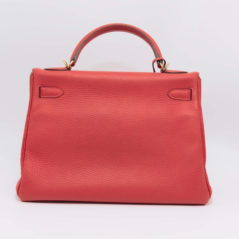 HERMES 齋普爾粉金扣kelly32手提肩背斜背包32*23*13 98新配件塵袋鎖鑰匙-6