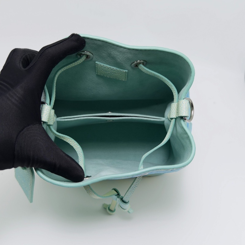 LV 情人節星辰系列 漸變薄荷綠nano 水桶芯片款 20*20.5*13 98新配件盒子塵袋吊牌購證-2