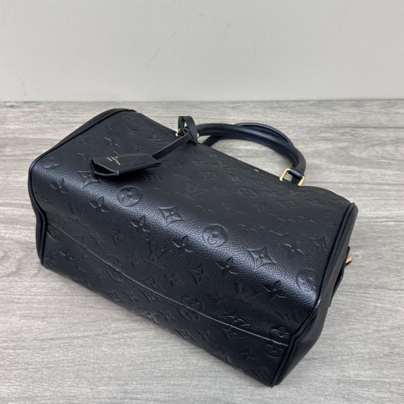 LV牛皮壓花Speedy25手提斜背包 26*18*16 98新配件塵袋購證-3