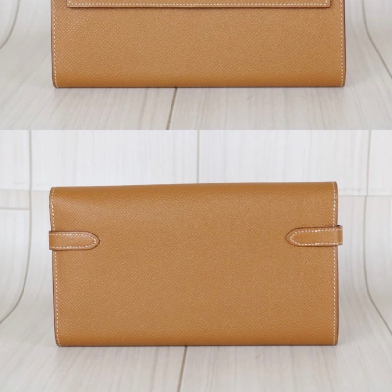 「JL精品代購」98新 Hermes 愛馬仕 Kelly 金棕銀扣-2