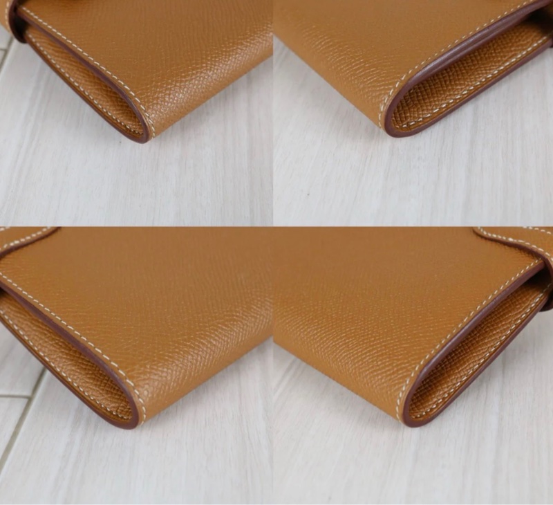 「JL精品代購」98新 Hermes 愛馬仕 Kelly 金棕銀扣-6