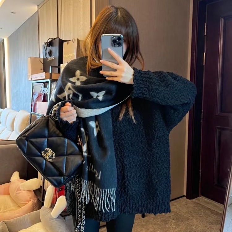 CHANEL 香奈兒 19系列 經典雙C LOGO菱格紋小羊皮三用金鍊包 黑色-2