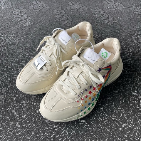 98新 gucci星星老爹鞋39.5碼無盒無塵袋 成色新磨損小
