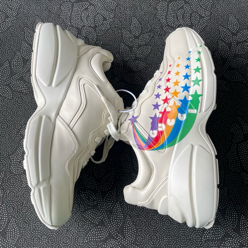 98新 gucci星星老爹鞋39.5碼無盒無塵袋 成色新磨損小-3