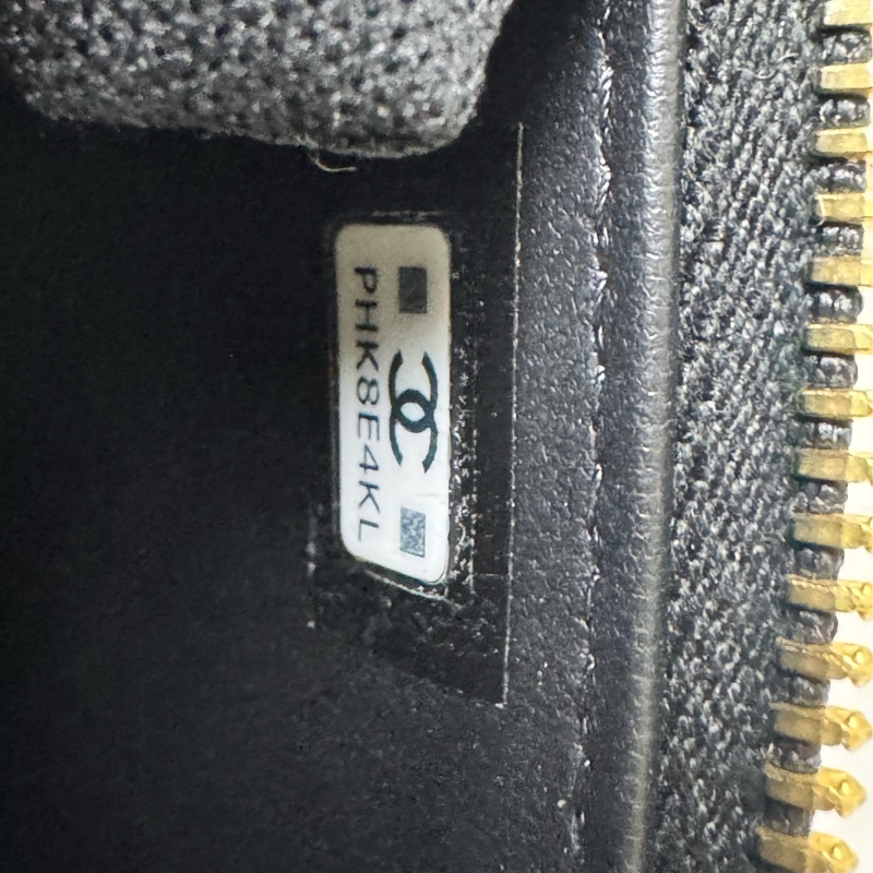 Chanel 手提長盒子化妝包 黑色金扣荔枝牛皮-20