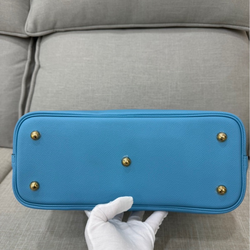 愛馬仕Hermes bolide 30 北方藍EP皮金釦 D刻-11