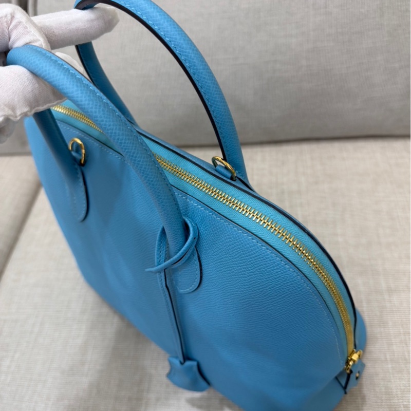 愛馬仕Hermes bolide 30 北方藍EP皮金釦 D刻-12