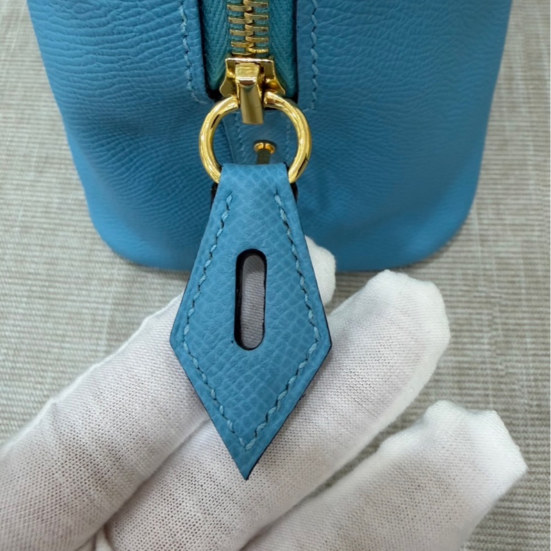 愛馬仕Hermes bolide 30 北方藍EP皮金釦 D刻-16