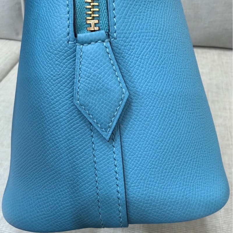 愛馬仕Hermes bolide 30 北方藍EP皮金釦 D刻-17