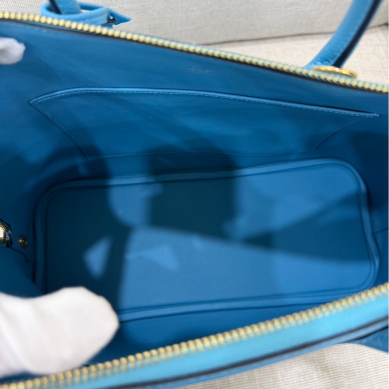 愛馬仕Hermes bolide 30 北方藍EP皮金釦 D刻-18