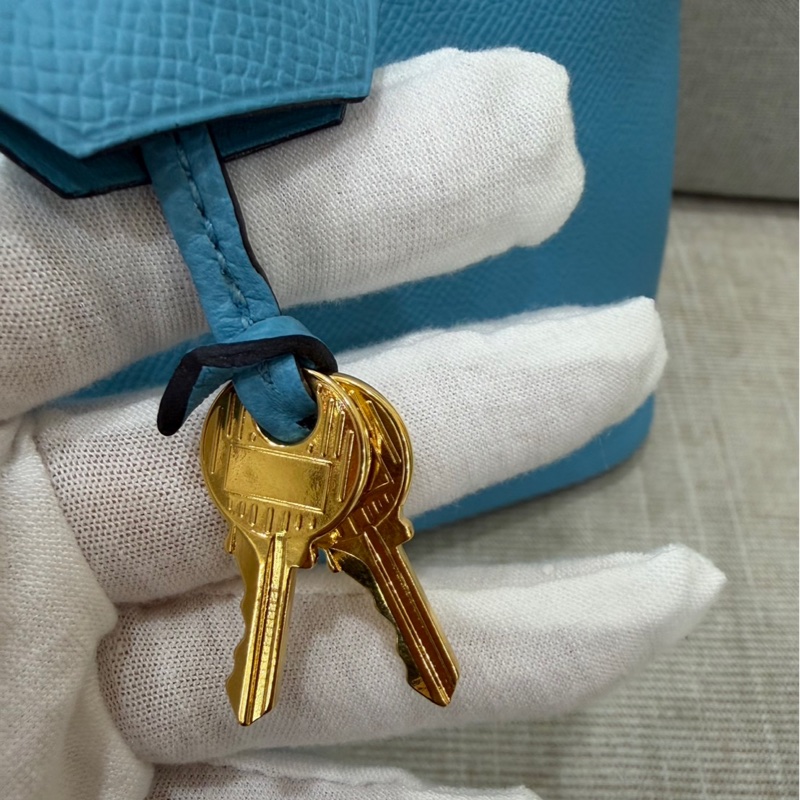 愛馬仕Hermes bolide 30 北方藍EP皮金釦 D刻-29