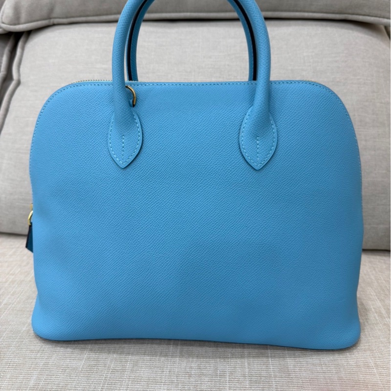 愛馬仕Hermes bolide 30 北方藍EP皮金釦 D刻-36