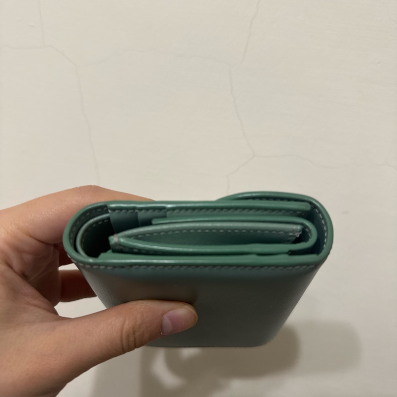 CELINE 藍色 三折短夾 使用幾次-7