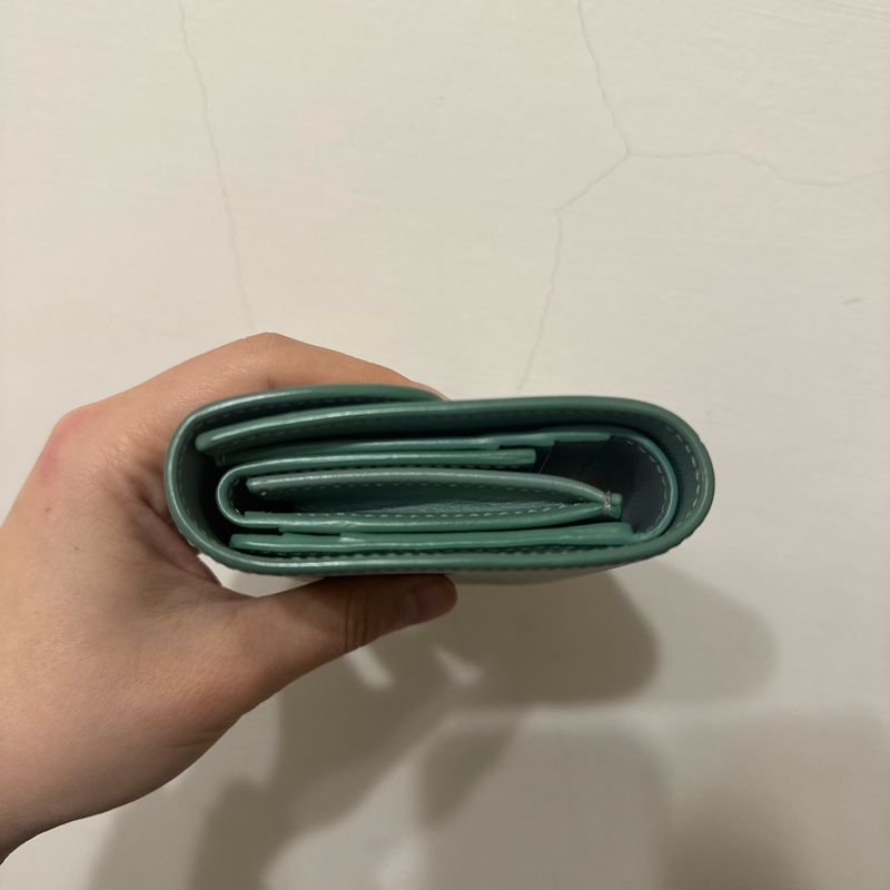 CELINE 藍色 三折短夾 使用幾次-8