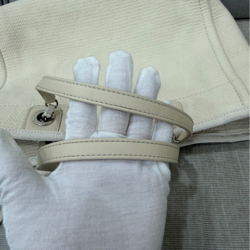 香奈兒CHANEL 經典Deauville帆布鏈帶托特包(米白)-22