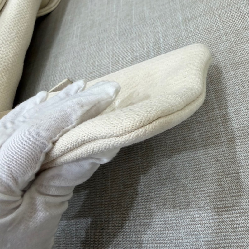 香奈兒CHANEL 經典Deauville帆布鏈帶托特包(米白)-26