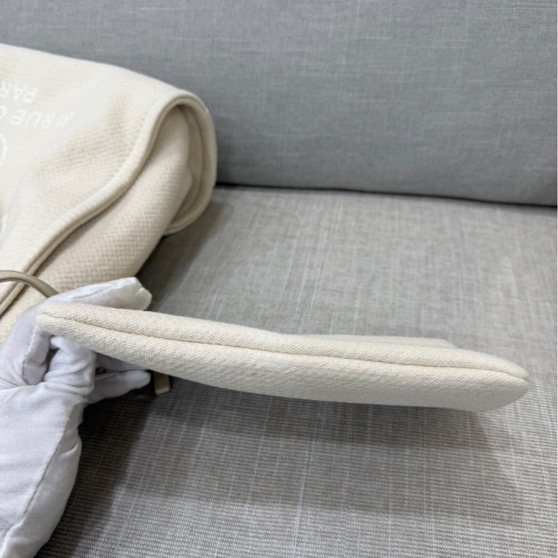 香奈兒CHANEL 經典Deauville帆布鏈帶托特包(米白)-32