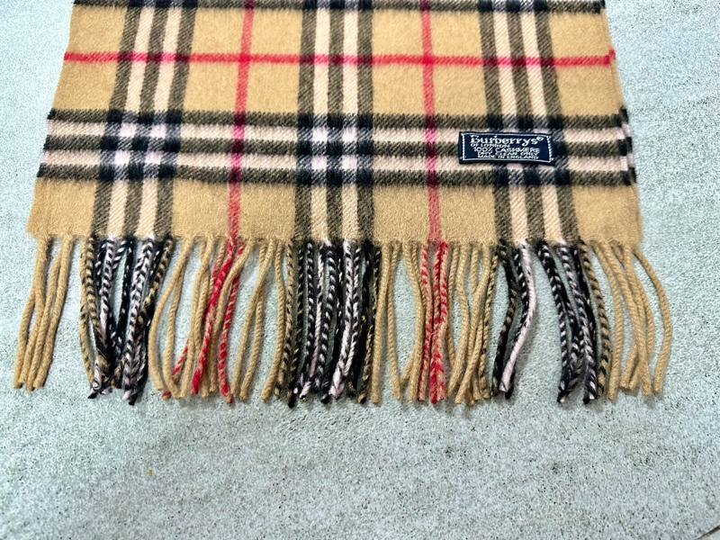 BURBERRY經典格紋羊絨圍巾 極美✨-3