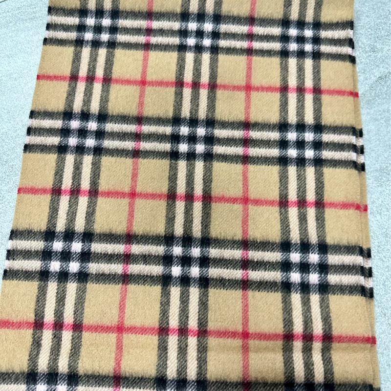 BURBERRY經典格紋羊絨圍巾 極美✨-5