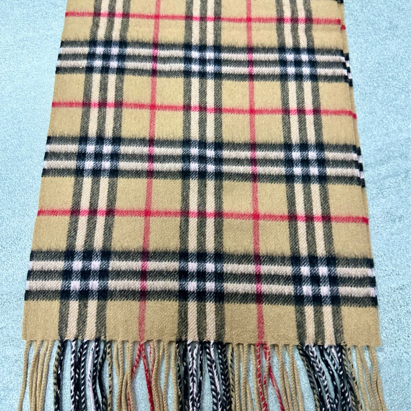 BURBERRY經典格紋羊絨圍巾 極美✨-6