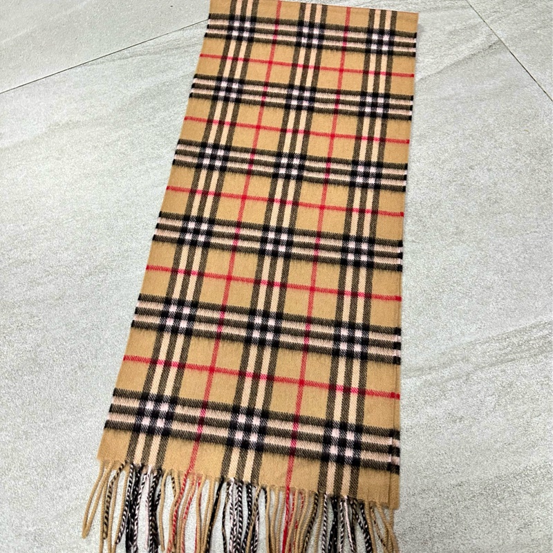 BURBERRY經典格紋羊絨圍巾 極美✨-7