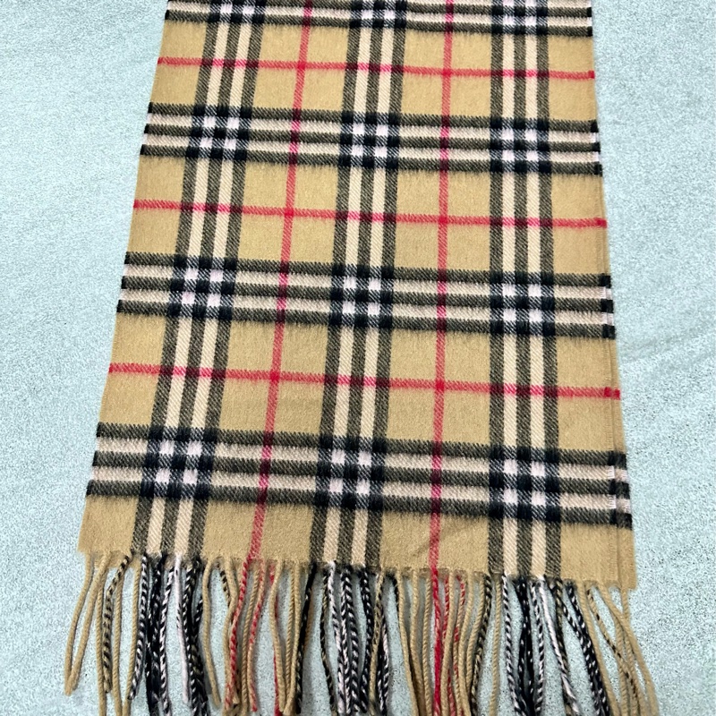 BURBERRY經典格紋羊絨圍巾 極美✨-9