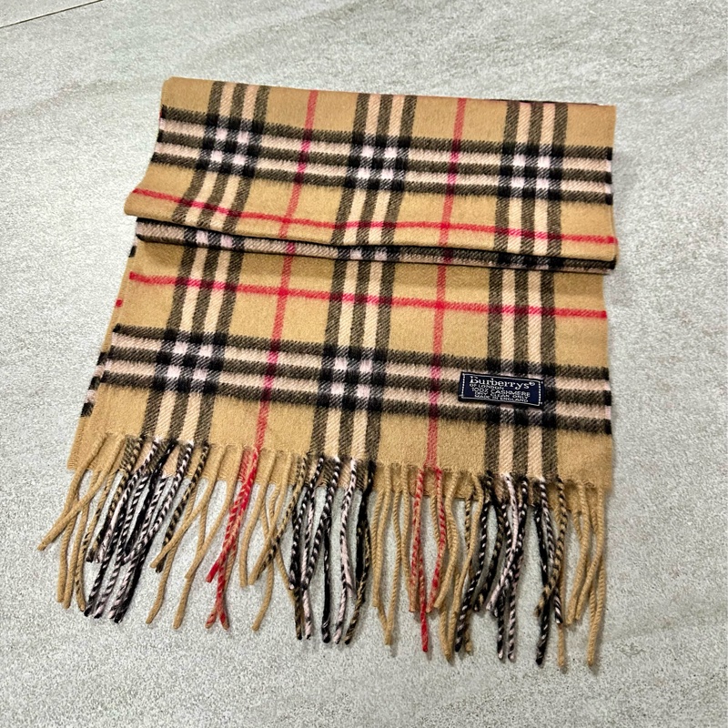BURBERRY經典格紋羊絨圍巾 極美✨-13
