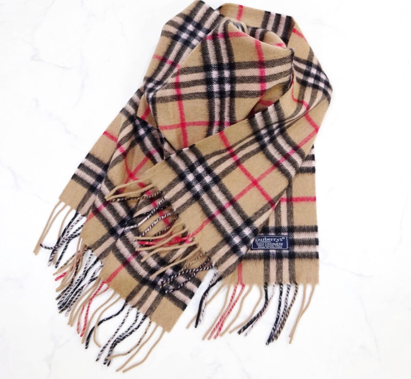 BURBERRY經典格紋羊絨圍巾 極美✨-14