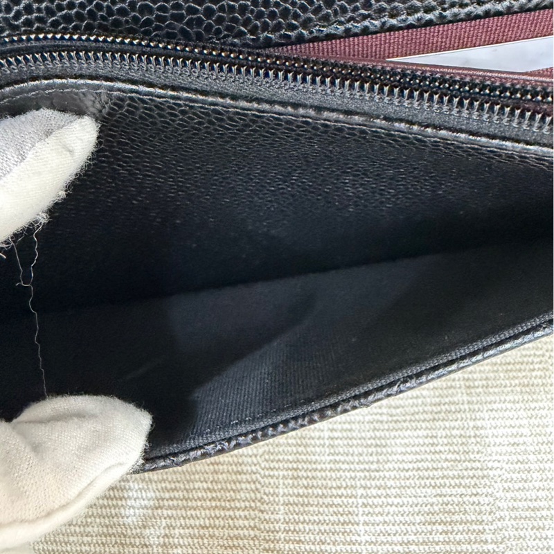 香奈兒 Chanel  經典荔枝紋牛皮 WOC 黑色 銀釦-22