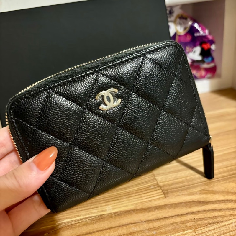 Chanel 全新 現貨 ㄇ字型 加大零錢拉鍊包-3