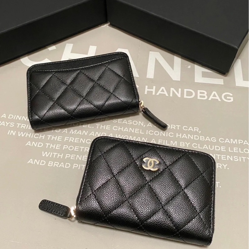 Chanel 全新 現貨 ㄇ字型 加大零錢拉鍊包-5