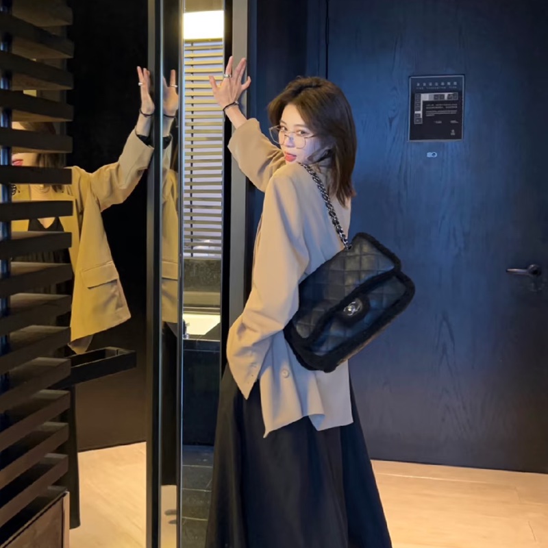 Chanel 黑銀羔羊毛🧸泰迪熊毛毛CF Black銀色雙鏈-6