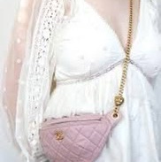 Chanel 香奈兒香芋紫愛心調節胸口包 腰包-1