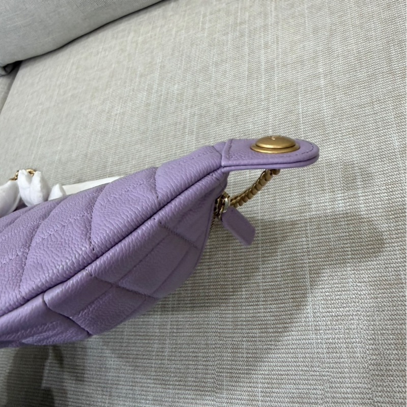 Chanel 香奈兒香芋紫愛心調節胸口包 腰包-12