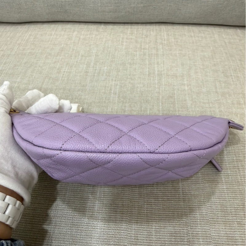 Chanel 香奈兒香芋紫愛心調節胸口包 腰包-14