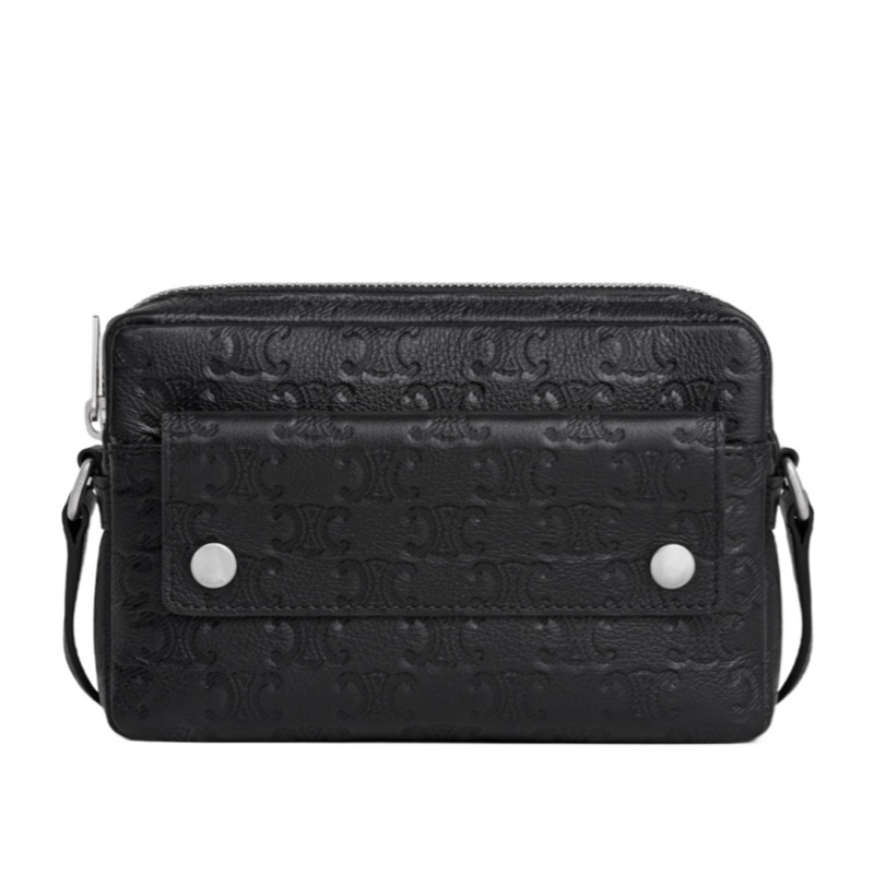 Celine 男士 TRIOMPHE壓花迷你相機包均碼碼-0