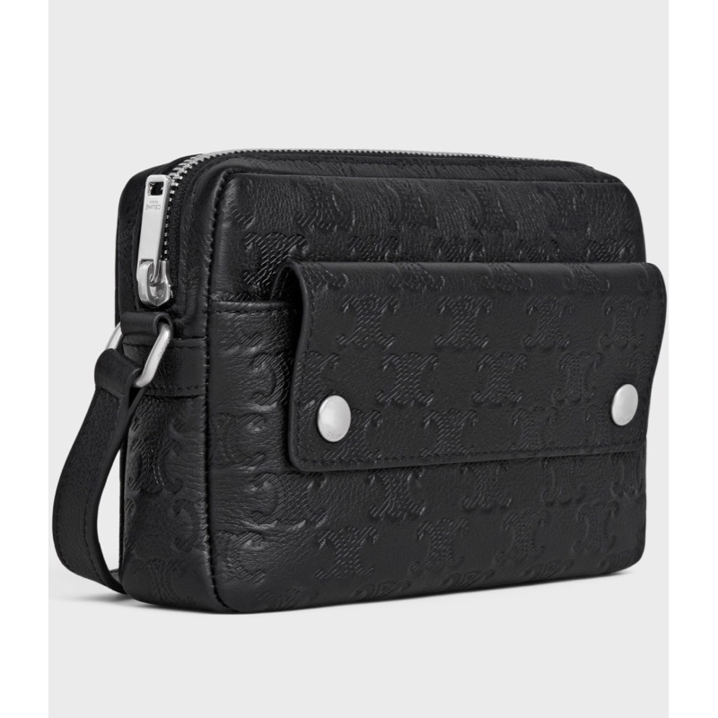 Celine 男士 TRIOMPHE壓花迷你相機包均碼碼-1