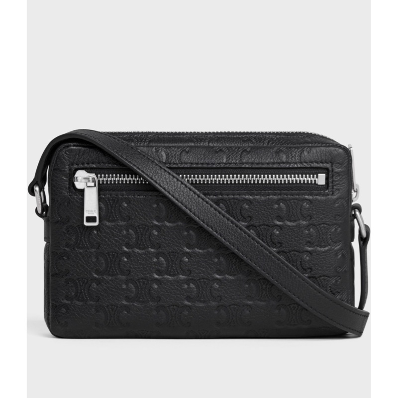 Celine 男士 TRIOMPHE壓花迷你相機包均碼碼-2