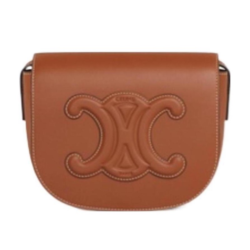 Celine 女士 FOLCO CUIR TRIOMPHE光滑牛皮革手袋均碼碼常規、18.5 X 7 X 15CM-0