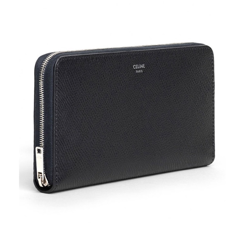 Celine 女士 大號粒面牛皮革拉鍊錢包均碼碼19 X 10 CM-1