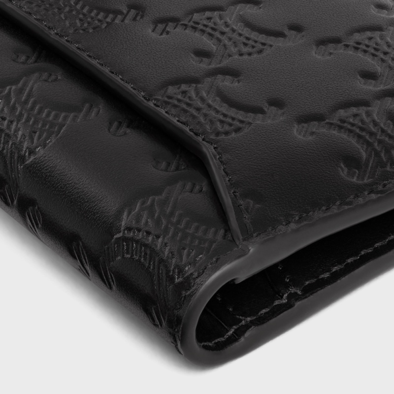 Celine 男士 TRIOMPHE 壓花立式卡包均碼碼12cm*1cm*7.5cm-4