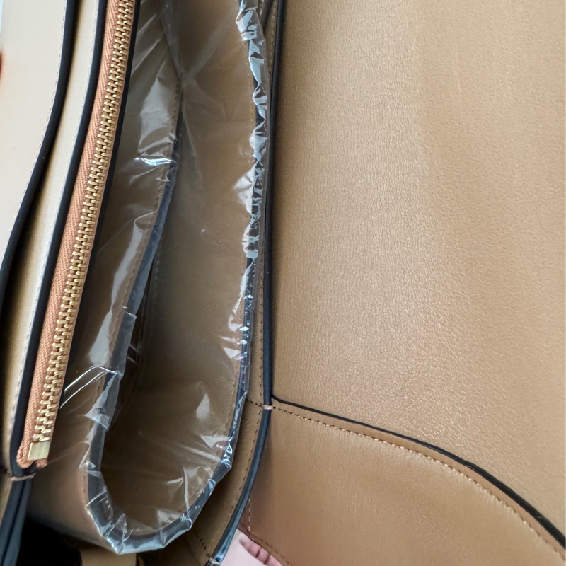 Celine 白棕拼色 Frame bag 全新-3