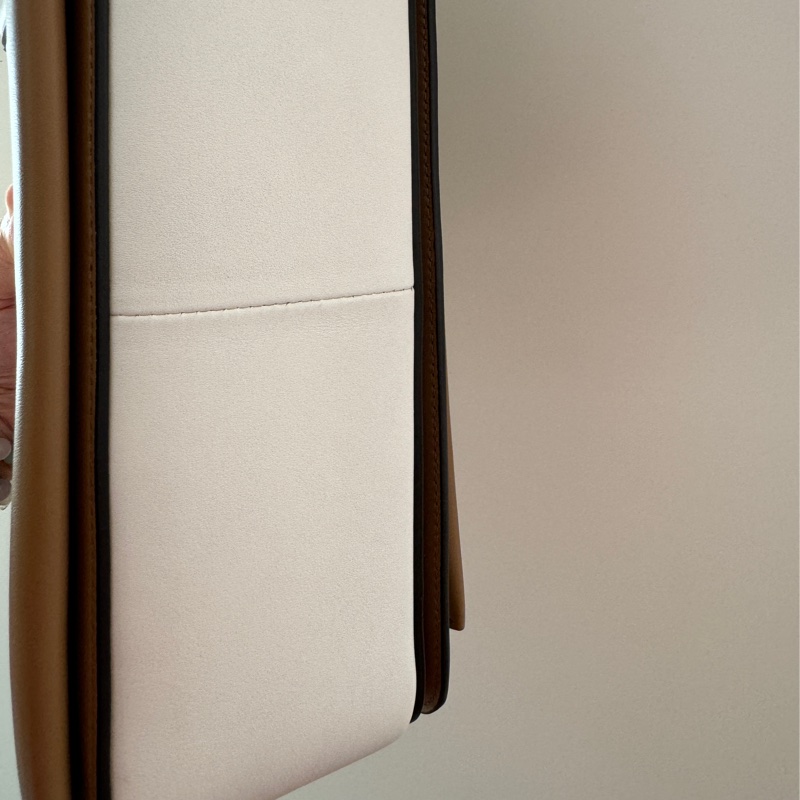 Celine 白棕拼色 Frame bag 全新-5