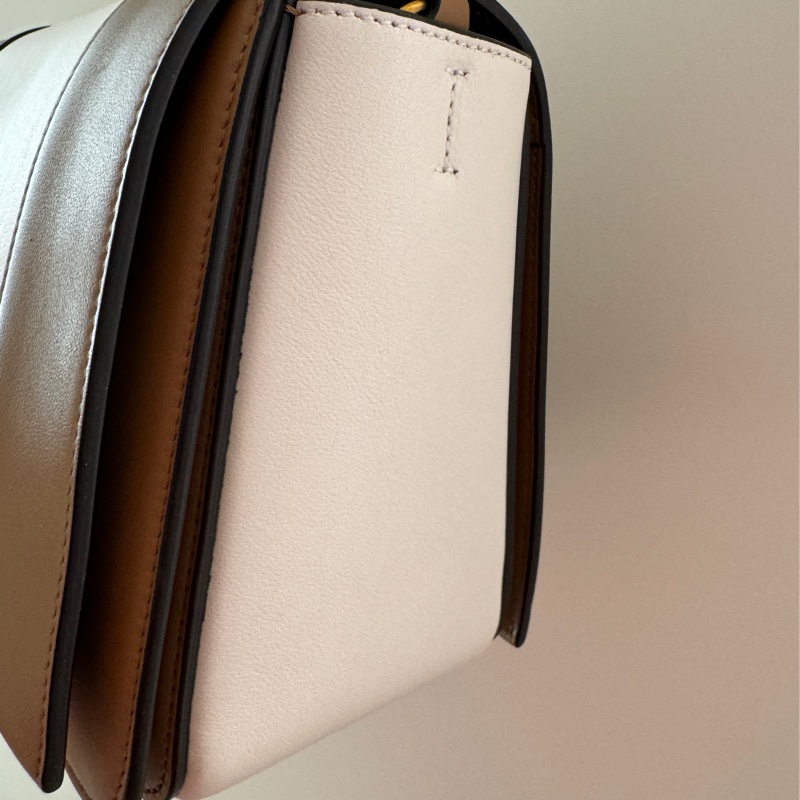 Celine 白棕拼色 Frame bag 全新-6
